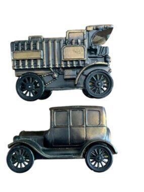 Two Banthrico Die Cast Metal Banks